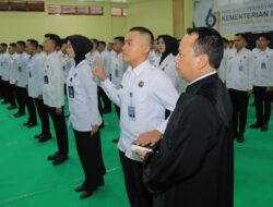 Sah Jadi ASN, Dua CPNS Rutan Bangil Ikuti Pelantikan dan Sumpah Janji Pegawai