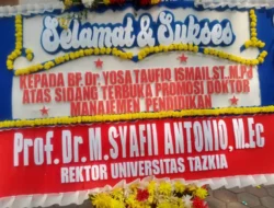 Sukses Raih Gelar Doktor, DR. Yosa Taufik Ismail Dapat Ucapan Selamat dari Rekan dan Dinas Pendidikan