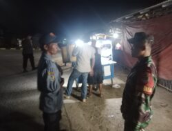 Jaga Kondusivitas Wilayah, Koramil 03/Cabangbungin Bersama Komponen Pendukung Gelar Patroli Malam