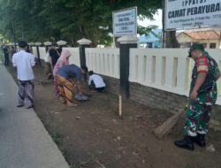 Memasuki Musim Penghujan Babinsa dan Aparatur Kecamatan Kompak Gelar Jumat Bersih di Pebayuran