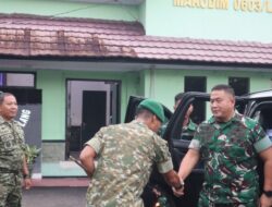 Dandim 0603/Lebak Sambut Kasdam III/Siliwangi di Makodim Lebak