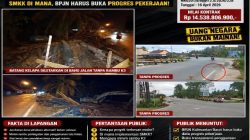 PROYEK JEMBATAN NEGARA Rp14,5 MILIAR JADI TANDA TANYA BESAR: LALU LINTAS TERGANGGU, RAMBU KESELAMATAN MINIM, SMKK DI MANA, BPJN HARUS BUKA PROGRES PEKERJAAN !!!