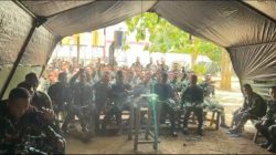 Pupuk Jiwa Korsa dan Jaga Kekompakan Tim, Yonif TP 871/Lamaindo Selenggarakan Acara Nobar Piala Dunia