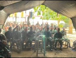 Pupuk Jiwa Korsa dan Jaga Kekompakan Tim, Yonif TP 871/Lamaindo Selenggarakan Acara Nobar Piala Dunia