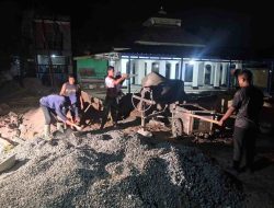 Satgas TMMD Ke-129 Bermental Baja  Hingga Malam Sasaran  3 Di Kerjakan