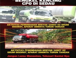 Diduga Jadi Bengkel Kencing CPO DI Sedau: Aktifitas Pemindahan Minyak Sawit Ke Drum Disorot, Aparat Jangan Diam, Telusuri Rantainya!