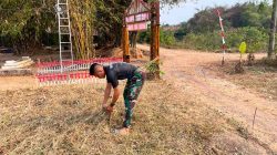 Hijau TNI Menyatu, Kerja Bakti Satgas TMMD Ke-129 Percantik Sasaran 6