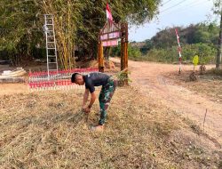 Hijau TNI Menyatu, Kerja Bakti Satgas TMMD Ke-129 Percantik Sasaran 6