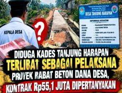 Kades Jadi Pelaksana Proyek? Dana Desa Tanjung Harapan Rp55,1 Juta Diminta Diperiksa
