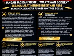 Jangan Bungkam Pers dengan Stigma “Wartawan Bodrex”, Tegas Ketum ACPAI