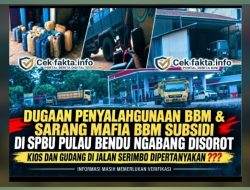 SPBU Pulau Bendu Kebal Hukum, Sarang Mafia Solar: Kios dan Gudang Penimbunan BBM Bersubsidi Jalan Serimbo Ngabang Jadi Sorotan !!!
