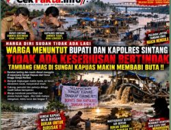 Harga Diri Dan Jabatan Pertanyakan! Warga Desak Bupati Dan Kapolres Sintang Bertindak, Peti Di  Sungai Kapuas Makinb Menggila!