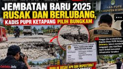 Jembatan Baru 2025 Rusak  Dan Berlubang, Kadis PUPR Ketapang Pilih Bungkam!!
