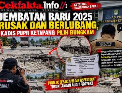 Jembatan Baru 2025 Rusak  Dan Berlubang, Kadis PUPR Ketapang Pilih Bungkam!!